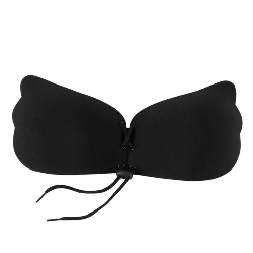 Силіконовий невидимий бюстгальтер Fly Bra Butterfly з ефектом Риѕһ Up ліфчик невидимка фіксація грудей без бретелей, бежевий тілесний чорний флай бра