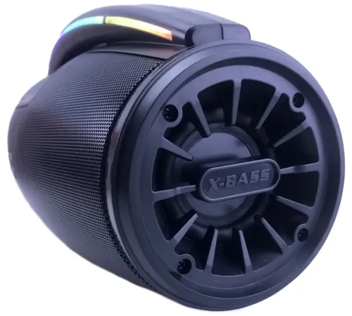 Беспроводная Bluetooth колонка динамик BKK B100 с LED подсветкой 20W с микрофоном, Аккумуляторная блютуз акустика караоке USB SD FM AUX Черная