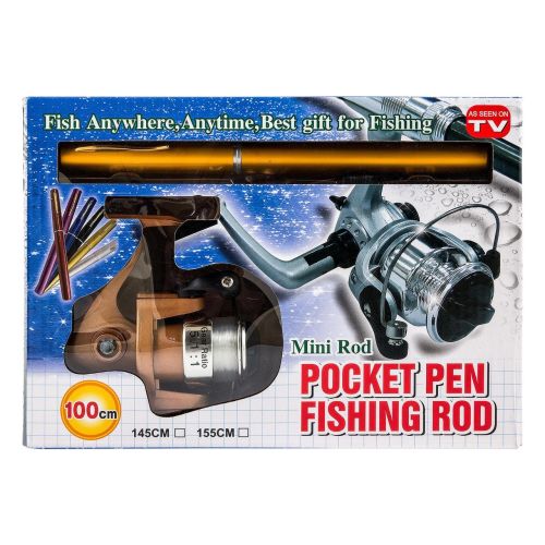 Комплект карманная удочка ручка Mini Pocket Fishing Rod + Катушка, Карманная складная походная мини FishPen