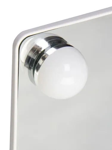 Настільне Косметичне дзеркало Cosmetie mirror 360 Rotation Angel з LED підсвічуванням для макіяжу, компактне прямокутне сенсорне дзеркало біле