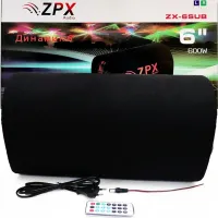 Автомобільний Активний Bluetooth сабвуфер бочка ZPX ZX-6SUB 600W 6 " дюймів з вбудованим підсилювачем і пультом, Автомобільна колонка саб в машину