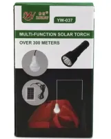 Ручной аккумуляторный фонарик X-Balog BL YW-037 3W с гибкой LED лампой и солнечной панелью Туристический фонарь Power Bank Yawang для кемпинга Черный