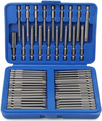 Набір магнітних насадок Socket Set AND ES-50 комплект з 49 односторонніх подовжених біт 75 мм з подовжувачем в кейсі для викруток і шуруповерта