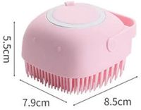 Силиконовая массажная щетка Silicone Massage Bath Brush с дозатором, Универсальная мочалка для массажа и купания с резервуаром для мыла