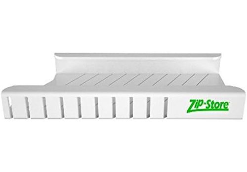 Підвісний органайзер тримач пакетів Zip Store Organizer на полицю холодильника, Висувна полиця для зберігання вакуумних пакетів на дверцята Біла