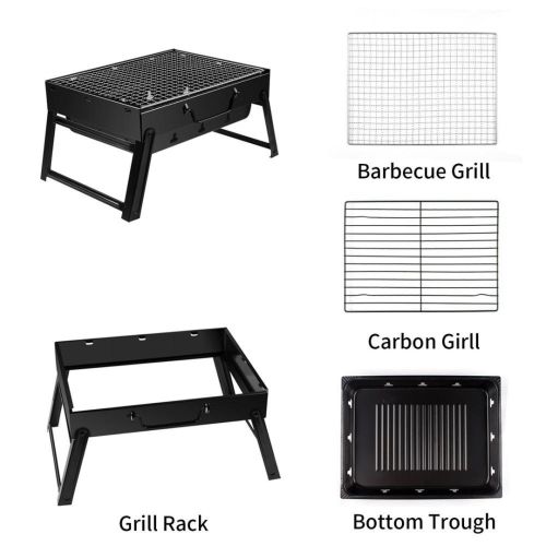 Складной барбекю гриль Morpilot TL-353 BBQ Black, 35 см, черный портативный мангал, Мини / Барбекюшница