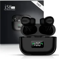 Бездротові навушники TWS AirPro I58 Bluetooth V5. 0 в кейсі, Вакуумні USB навушники-гарнітура з шумозаглушенням і мікрофоном блютуз з кейсом чорні