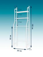 Стійка над унітазом Supretto Toilet rack Біла TW-101 підлоговий стелаж, Полиця, органайзер для зберігання, етажерка WM-64