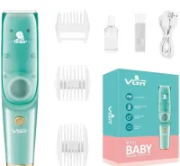 Бездротова машинка VGR Baby V - 151 Voyager для стрижки дітей і немовлят з витяжкою волосся 5W з комплектом насадок дитяча акумуляторна 3 насадки
