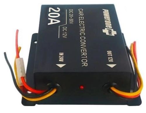 Автомобільний понижуючий інвертор PowerOne Plus DC / DC 24V - 12V 20A, Авто перетворювач напруги GS-D20A 24В-12В постійного струму, Автоінвертор