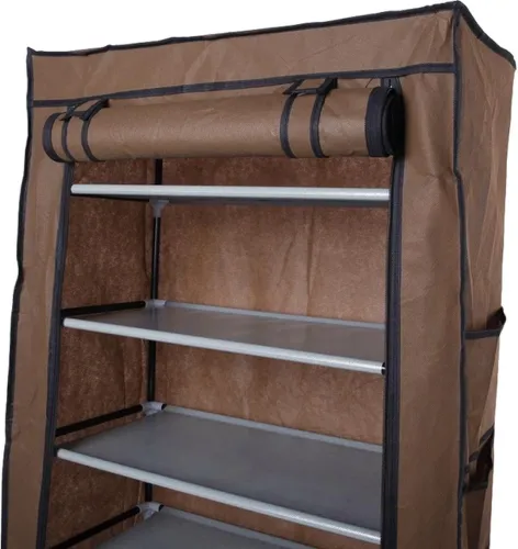 Складна тканинна Полиця шафа для зберігання взуття Shoe Cabinet a-5 90x56x27 см 4 полиці, пилозахищена Полиця органайзер каркасний 5556 HCX 7688