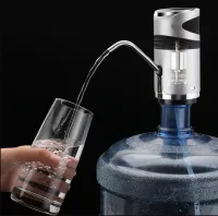 Автоматична помпа для води на бутель Water Dispenser XL - 129 срібляста, портативний акумуляторний насос електричний диспенсер дозатор на кулер