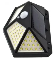 Вуличний потрійний ліхтар Solar Interaction Wall Lamp CL - 100 на сонячній батареї з датчиком руху, Настінний акумуляторний світильник 100 LED