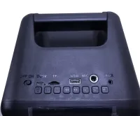 Акумуляторна колонка динамік Bluetooth BKK B86 з LED підсвічуванням 20W, бездротова акустична система караоке USB SD FM AUX від акумулятора Чорна