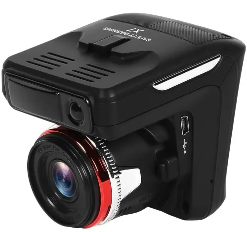 Автомобильный видеорегистратор DVR X7 GPS с антирадаром, Универсальный авторегистратор 1080P с детектором радара угол обзора 140 градусов Черный