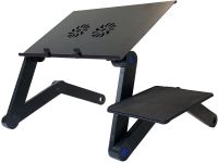 Складной столик трансформер для ноутбука Laptop Table T8 с USB-охлаждением и подставкой для мышки, Раскладной стол для ноутбуков с вентилятором