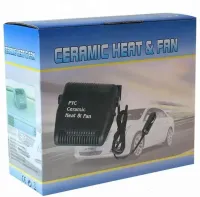 Автомобільний обігрівач салону від прикурювача Auto Heater HJ - 701 Fan 12 volt DC 150W, Тепловентилятор дуйка HJ701 для авто 150 Вт Чорний