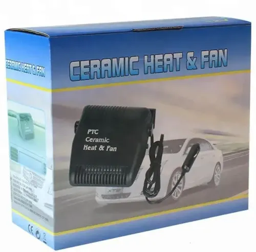 Автомобільний обігрівач салону від прикурювача Auto Heater HJ - 701 Fan 12 volt DC 150W, Тепловентилятор дуйка HJ701 для авто 150 Вт Чорний