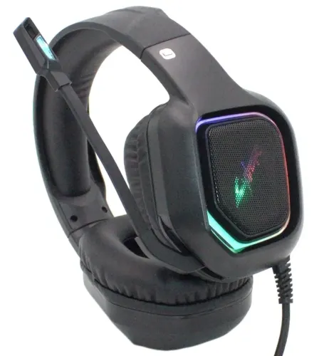 Ігрові дротові навушники Cyberpunk CP-007 з підсвічуванням і мікрофоном геймерські повнорозмірні навушники з гарнітурою для ПК і ноутбука 96491 чорні