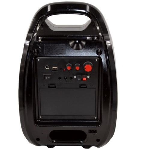 Портативная беспроводная Bluetooth колонка чемодан X-BASS Golon RX-810BT со светомузыкой и микрофоном, Акустическая блютуз система с караоке Черная