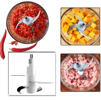 Електричний подрібнювач м'ясорубка Cooking блискавка ZP-051 600W з двоярусним лезом металевий кухонний блендер міні комбайн з чашею 2Л BT-7019