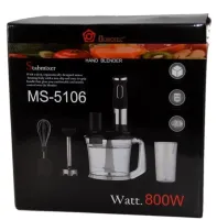 Багатофункціональний занурювальний блендер 5 в 1 Domotec MS-5106 800w електричний кухонний подрібнювач міні комбайн з мірною склянкою 2 швидкості