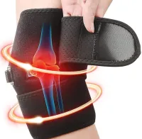 Універсальний бандаж грілка для колінного суглоба ThermaFix TP - 02 з підігрівом від USB, зігріваючий наколінник на коліно і плече 3 режими 5V Чорний