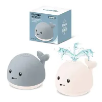 Детская игрушка для ванной светящийся кит Spray Water Bath Toy с подсветкой и фонтаном, Плавающая игрушка Кит спрей с фонтанчиком для купания малышей