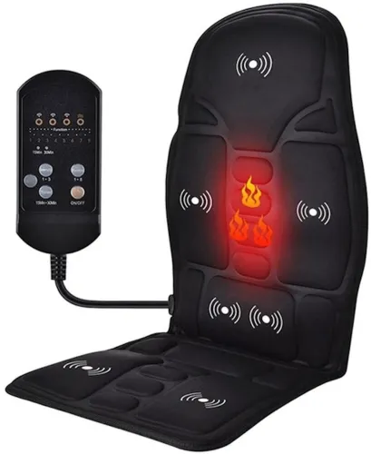 Масажна накидка на крісло Massage Cushion Inspire 083MC з підігрівом в автомобілі вібраційний масажер LY-54 для сидіння від мережі і прикурювача