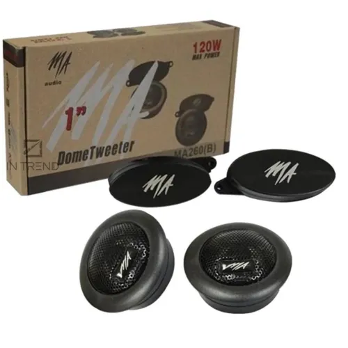 Автомобільні врізні колонки пищалки d = 6 cm Tweeter MA-260 120w 1545 динаміки в авто 2 шт, Акустика MA 260 120 Вт в машину, Автоакустика чорні