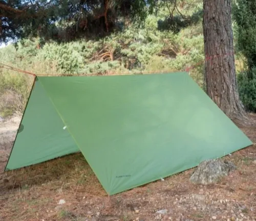 Туристичний водонепроникний тент MHZ НФ-00008365 Green 3x3 м від дощу і сонця, намет для кемпінгу з силіконовим покриттям в чохлі Зелений