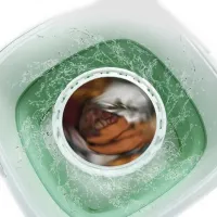 Складна силіконова пральна машинка відро Folding Washing Machine Maxtop BX-3, компактна переносна побутова міні машина SZ - 588 для прання 7399