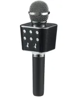 Бездротовий караоке мікрофон WSTER WS - 1688 Bluetooth USB AUX FM з вбудованою колонкою і 5 тембрами голосу на акумуляторі з динаміком Ws1688 Чорний