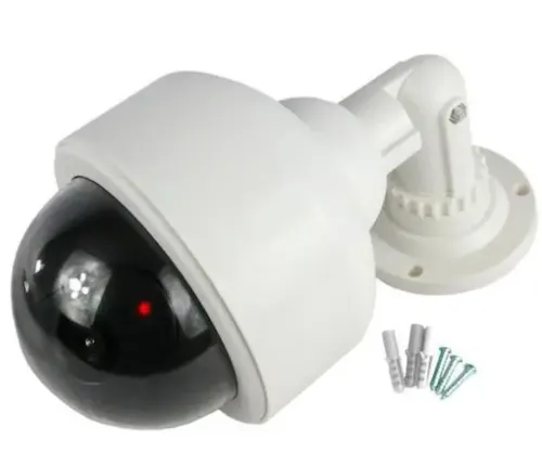 Універсальна камера відеоспостереження обманка муляж Camera Abtech Dummy 2000 з датчиком руху, Камера-обманка з миготливим світлодіодом на батарейках