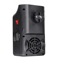 Портативний міні обігрівач з імітацією полум'я Flame Heater W-012 з LCD екраном 800W в розетку, Тепловентилятор камін з пультом 800Вт Чорний