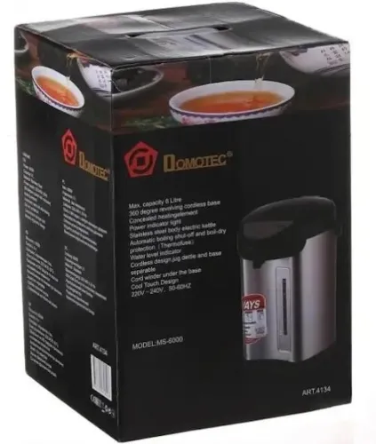 Електрочайник термос термопот Domotec MS - 6000 6л літрів 800W з дисплеєм і підтриманням температури, електричний термос чайник з підігрівом окропу