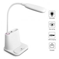 Настільна акумуляторна LED лампа Bionic Desk Lamp DL-43, світлодіодний сенсорний світильник 3 в 1 Power Bank розумна лампа