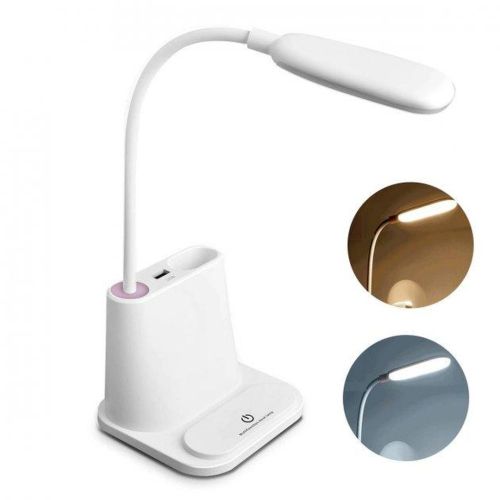 Настільна акумуляторна LED лампа Bionic Desk Lamp DL-43, світлодіодний сенсорний світильник 3 в 1 Power Bank розумна лампа