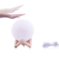 Настільний великий світильник UFT Magic 3D Moon Light Lamp 15 см, акумуляторна лампа місяць, нічник місяць RGB