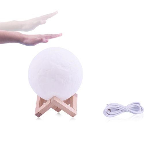 Настільний великий світильник UFT Magic 3D Moon Light Lamp 15 см, акумуляторна лампа місяць, нічник місяць RGB