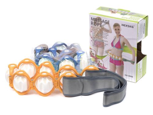 Роликовий масажер для шиї і спини Multi functional HX-8866 Massager Стрічковий масажер-стрічка massger thread Body Massage Roller Rope
