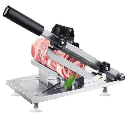Ручний кухонний верстат ломтерезка Food Slicer LY - 38 слайсер для нарізки м'ясних, ковбасних і сирних виробів, верстат різак YK114 для замороженого м'яса