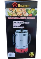 Вертикальна електрична шашличниця Domotec MS-7783 1000W на 6 шампурів, Настільна Електрошашличниця для дому зі знімним піддоном Червона