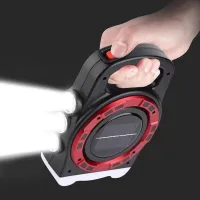 Переносной кемпинговый фонарь Hurry Bolt HB-6678 20W с солнечной панелью и функцией павербанка, Аккумуляторный LED прожектор лампа с Powerbank