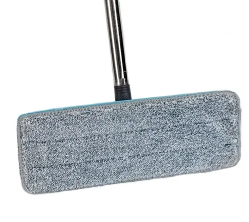 Прямокутна додаткова насадка запаска для швабри-ледащо з віджимом Cleaning MOP МОП змінна для миття і прибирання підлоги з віджимом 33х11 см Сіра