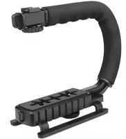 Стабилизатор ручка Gimbal AY-49U с креплением для фотоаппарата и телефона с Bluetooth микрофоном и LED лампой для селфи и видео с пультом ДУ