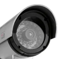 Уличный муляж камеры DUMMY IR CAMERA RR201 с мигающим светодиодом, Наружная камера обманка на батарейках, Видеокамера-обманка с ИК-подсветкой