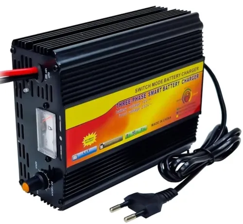 Зарядний пристрій для акумулятора UKC Battery Charger 12v 10A MA-1210A з вбудованим амперметром, Зарядка для акумуляторів авто і мото Чорний