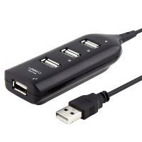 USB хаб Hi-Speed XD4 Black на 4 порта, Универсальный разветвитель с 4 выходами концентратор переходник HUB 480 Мбит для компьютера от USB Черный
