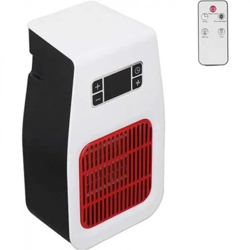 Настільний електричний обігрівач UKC PH-8006 900W з пультом ДУ і таймером, керамічний портативний тепловентилятор з дисплеєм від мережі Білий